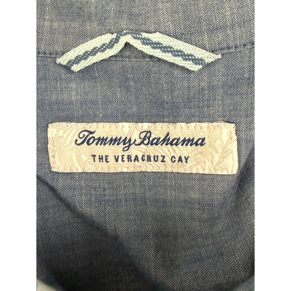 Tommy Bahama Mens Camp Veracruz Cay Blue Abstract Button Down Shirt 3XL Resort - Picture 7 of 11